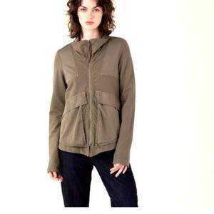 PRAIRIE UNDERGROUND Hunter Full-Zip Organic Cotton Cargo Jacket in tan sz Small